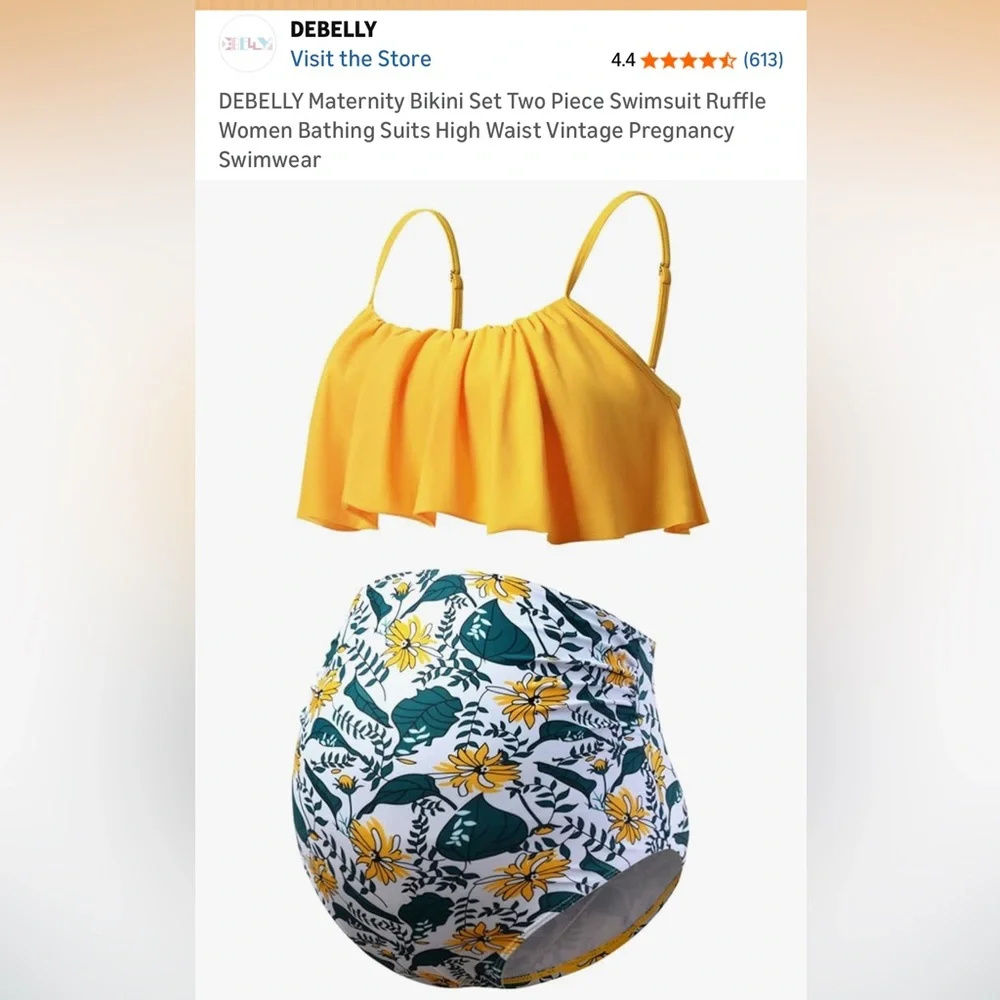 Maternity Swimsuit Two Piece Size L - Picture 6 of 6